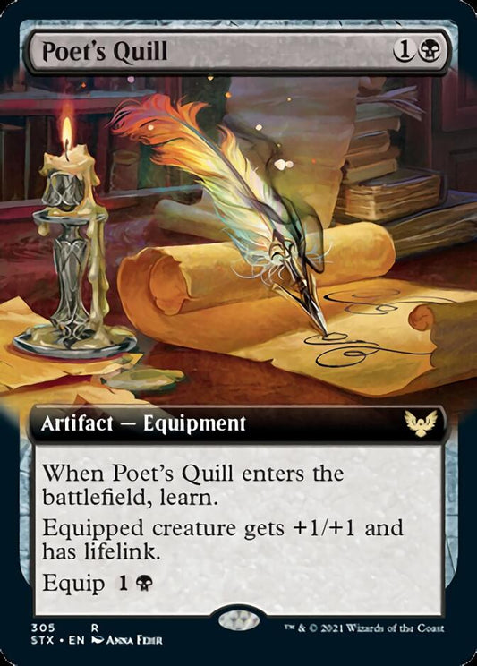 Poet's Quill (Extended Art) [Strixhaven: School of Mages] [Foil]