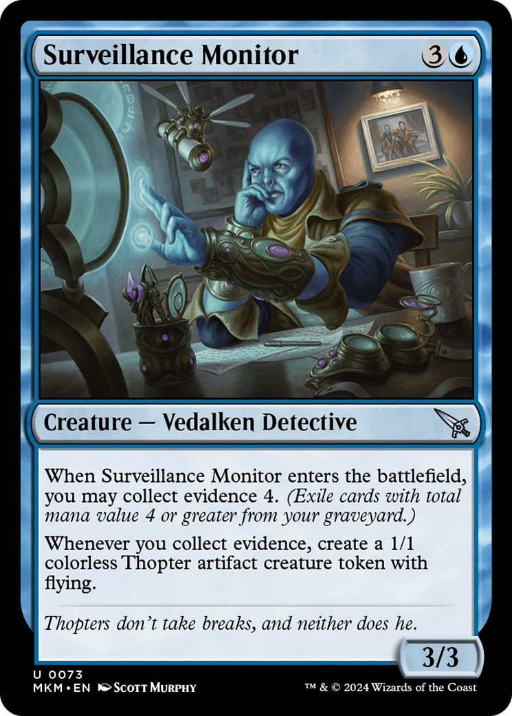 Surveillance Monitor (White) [Murders at Karlov Manor] [Foil]