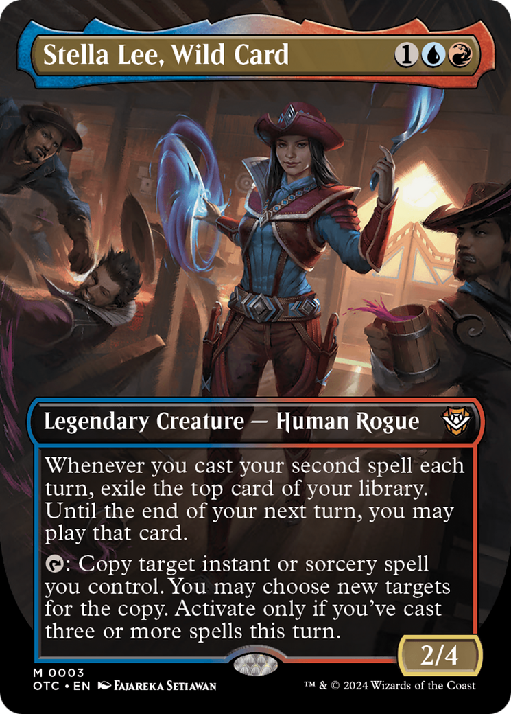 Stella Lee, Wild Card (Borderless) [Outlaws of Thunder Junction Commander] [Foil]