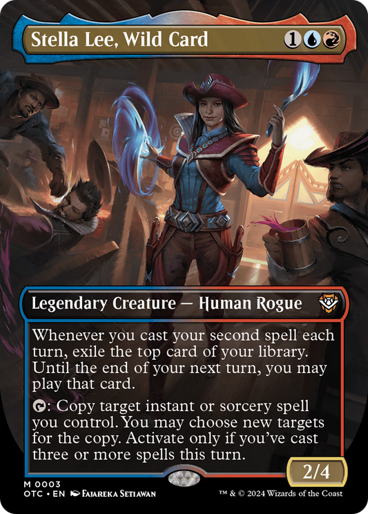Stella Lee, Wild Card (Borderless) [Outlaws of Thunder Junction Commander] [Foil]