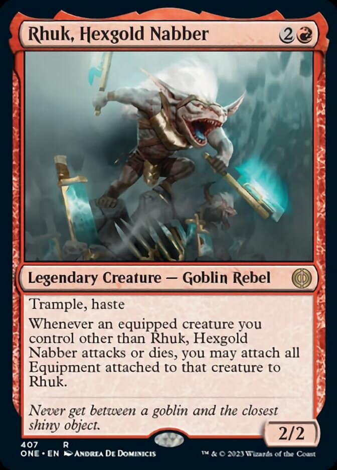 Rhuk, Hexgold Nabber [Phyrexia: All Will Be One] [Foil]