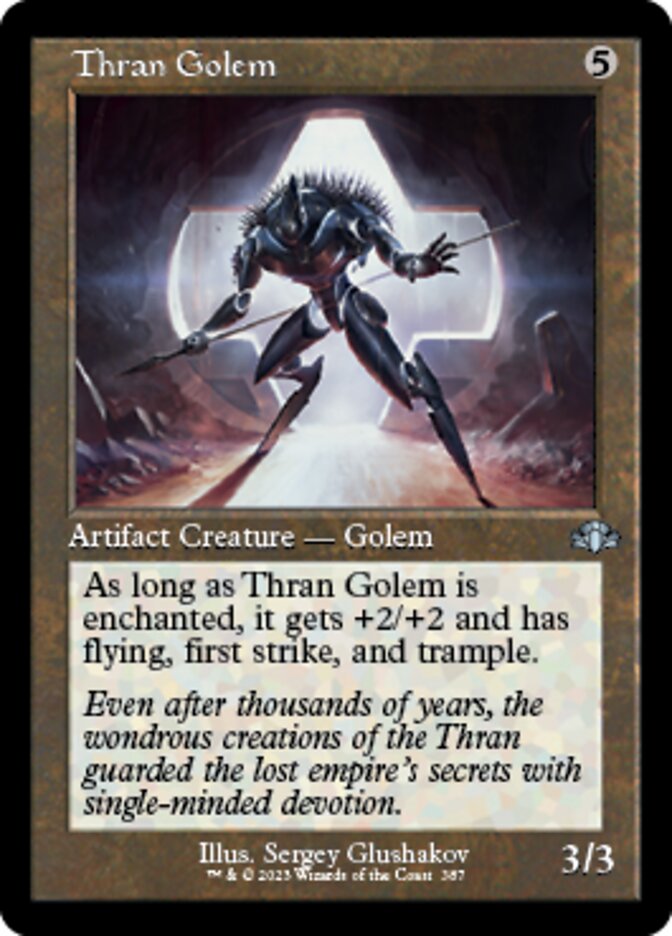 Thran Golem (Retro) [Dominaria Remastered] [Foil]