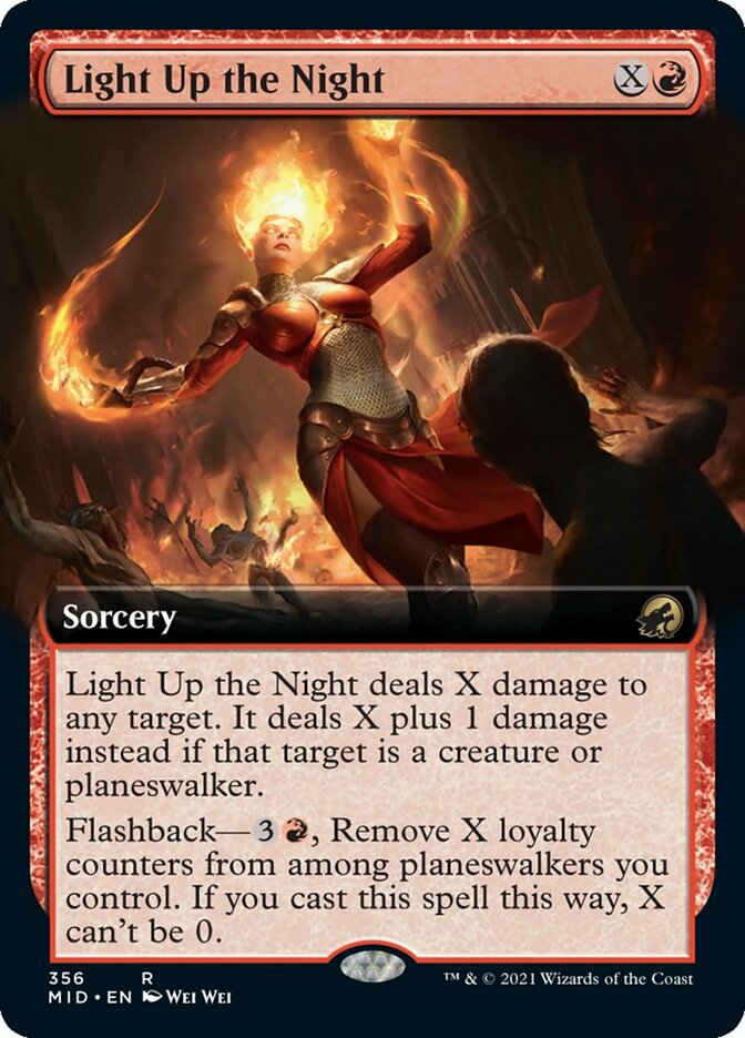 Light Up the Night (Extended Art) [Innistrad: Midnight Hunt] [Foil]