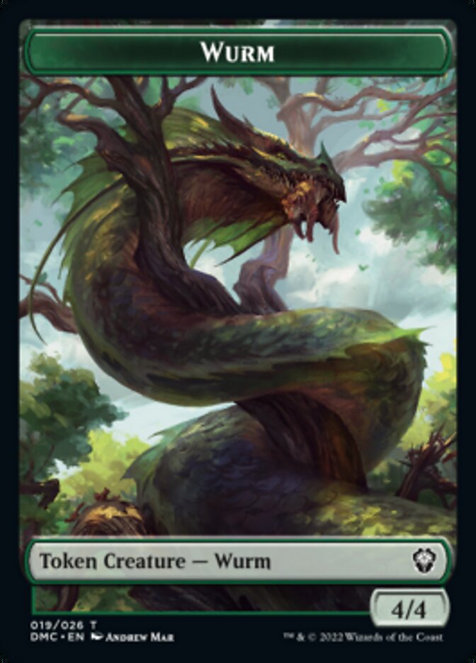 Wurm Token [Dominaria United Commander Tokens] [Foil]