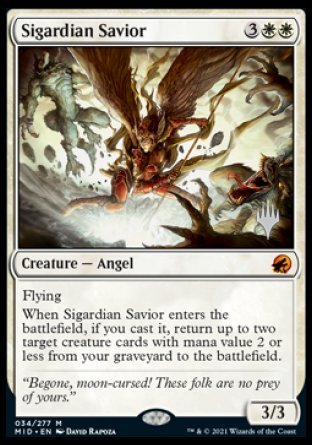 Sigardian Savior (Promo Pack) [Innistrad: Midnight Hunt Promos] [Foil]
