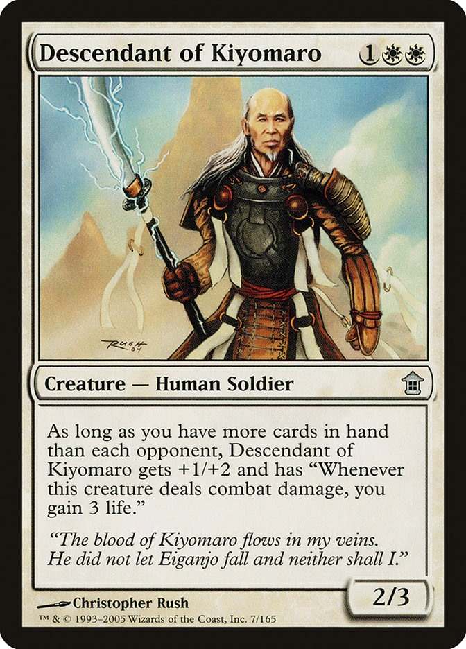 Descendant of Kiyomaro [Saviors of Kamigawa] [Foil]