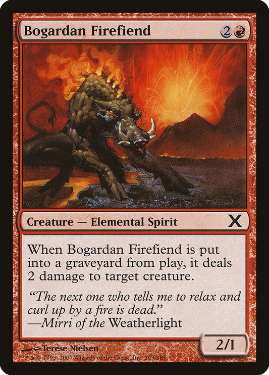 Bogardan Firefiend [Tenth Edition] [Foil]