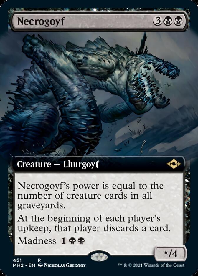 Necrogoyf (Extended Art) [Modern Horizons 2] [Foil]