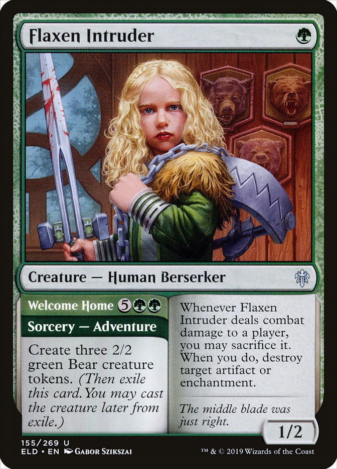 Flaxen Intruder // Welcome Home [Throne of Eldraine] [Foil]