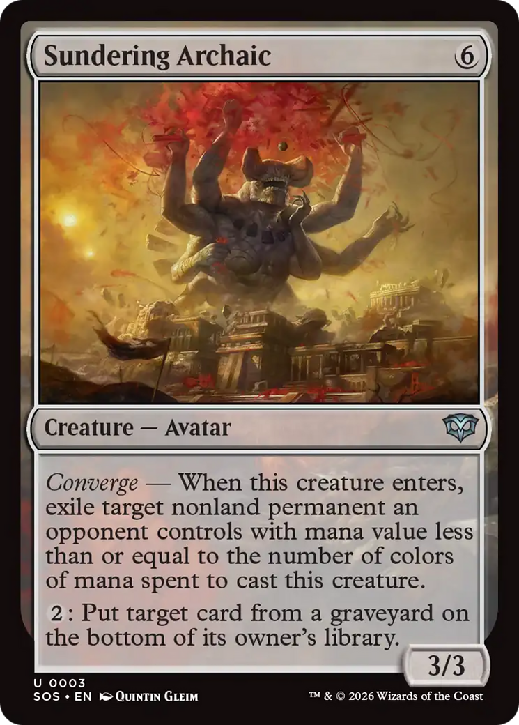Sundering Archaic [Secrets of Strixhaven] [Foil]