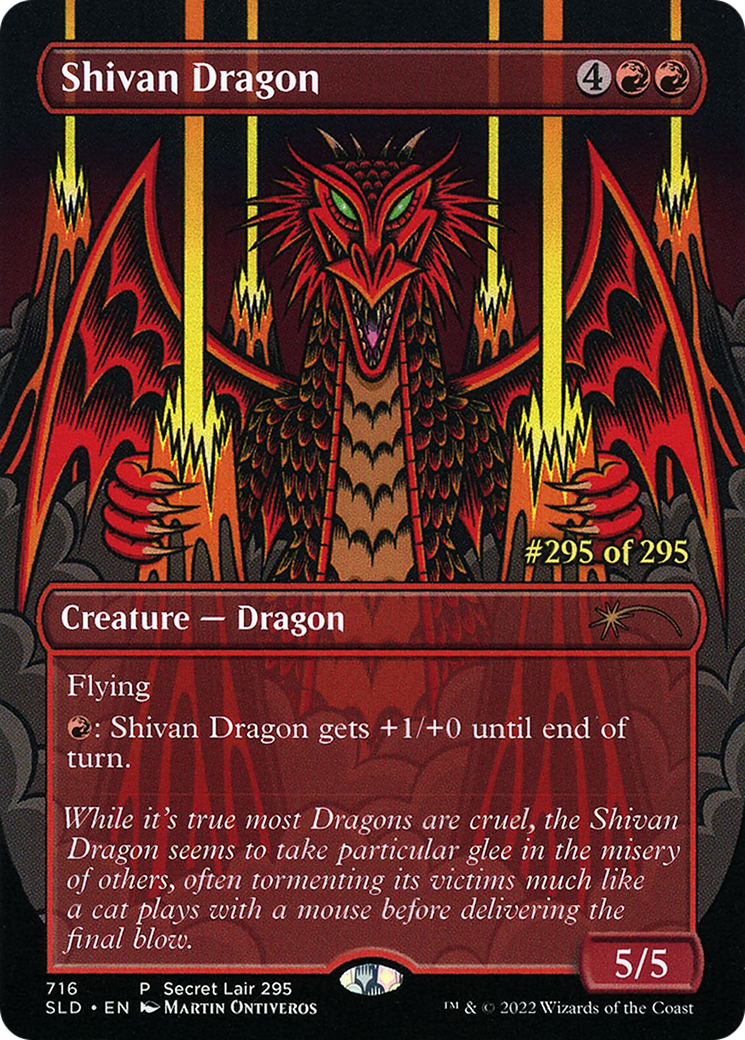 Shivan Dragon (Serialized) [Secret Lair Drop Promos] [Foil]