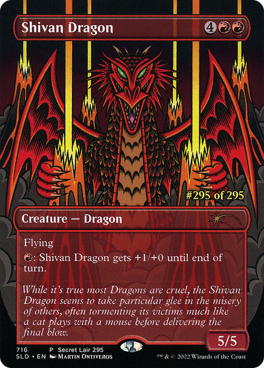 Shivan Dragon (Serialized) [Secret Lair Drop Promos] [Foil]