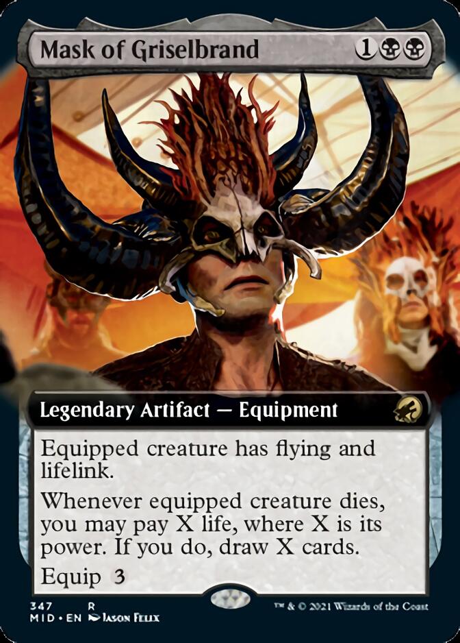 Mask of Griselbrand (Extended Art) [Innistrad: Midnight Hunt] [Foil]