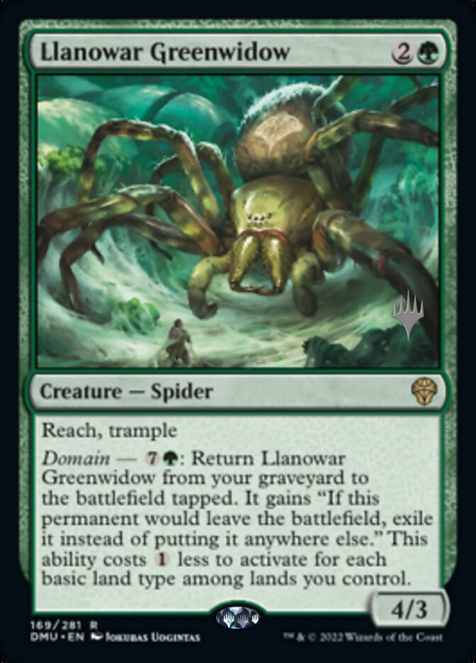 Llanowar Greenwidow (Promo Pack) [Dominaria United Promos] [Foil]