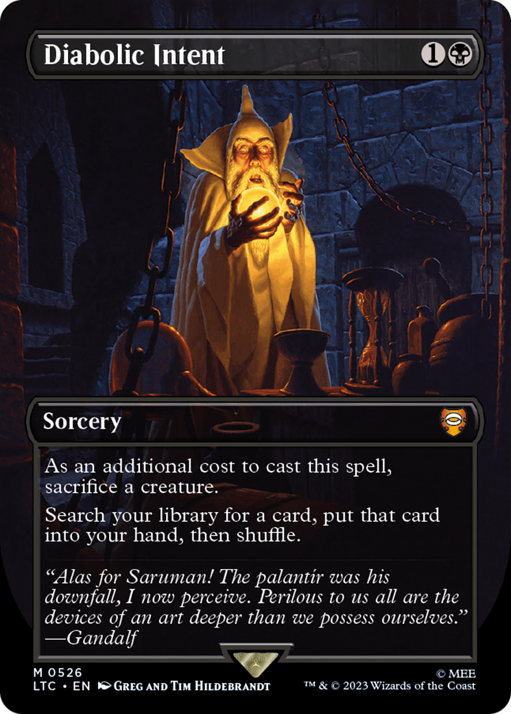 Diabolic Intent (Borderless) [The Lord of the Rings: Tales of Middle-Earth Commander] [Foil]