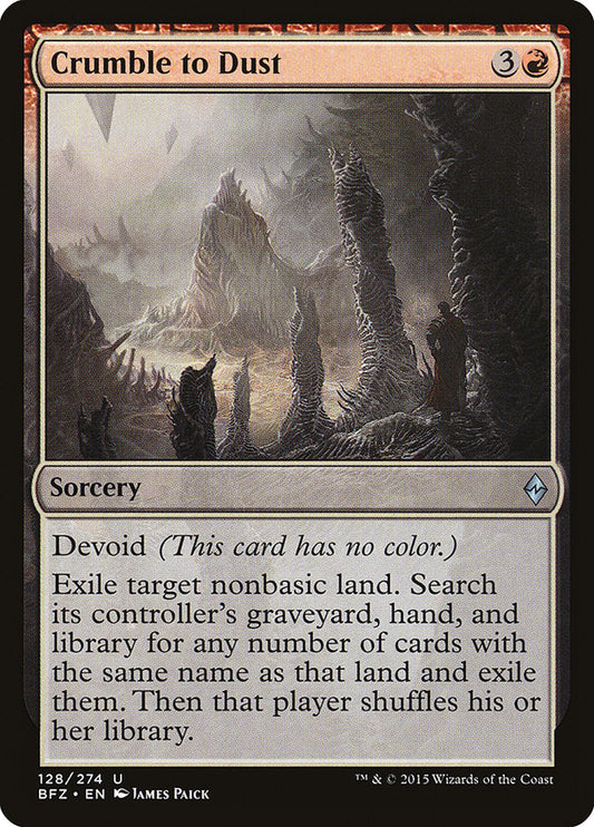 Crumble to Dust [Battle for Zendikar] [Foil]