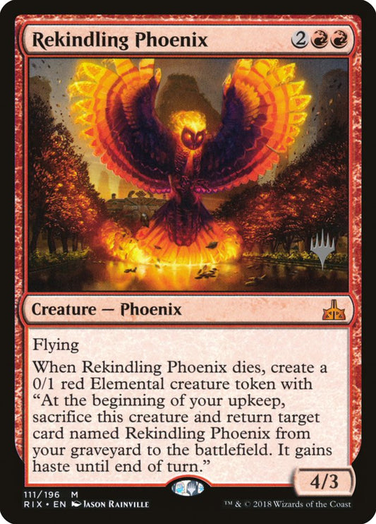 Rekindling Phoenix (Promo Pack) [Rivals of Ixalan Promos] [Foil]
