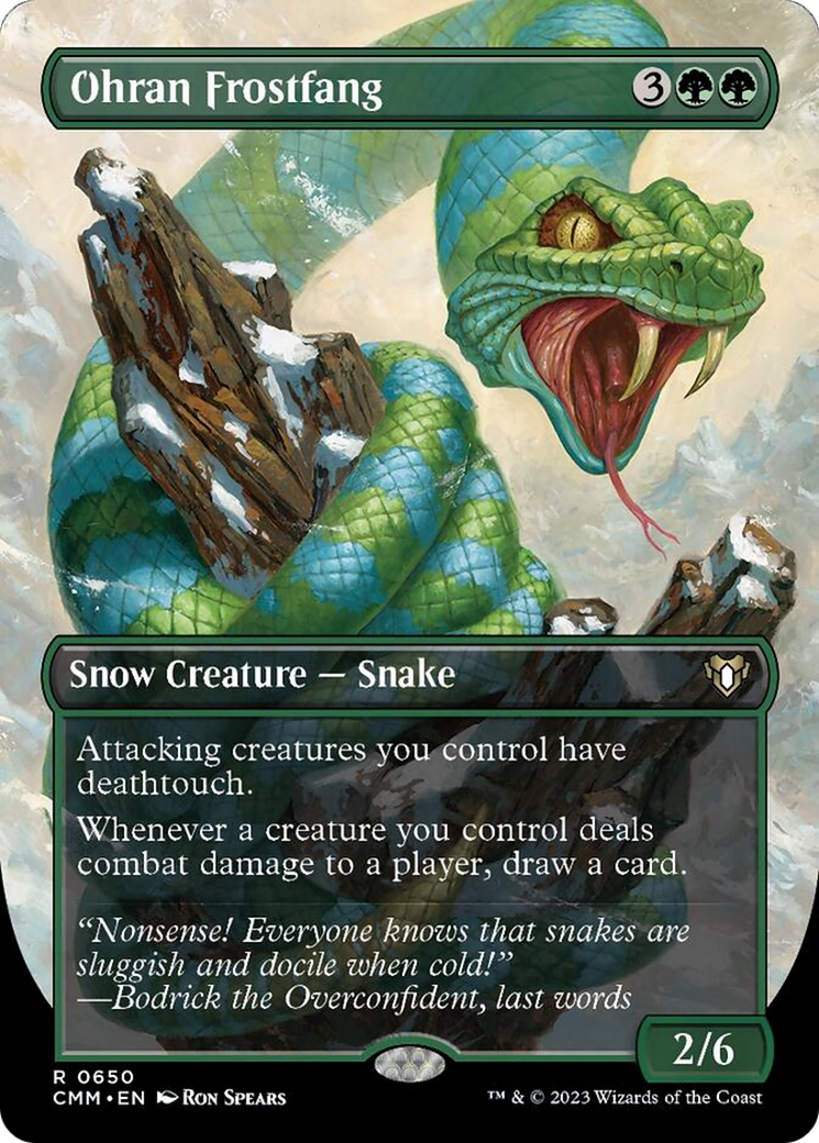 Ohran Frostfang (Borderless Alternate Art) [Commander Masters] [Foil]