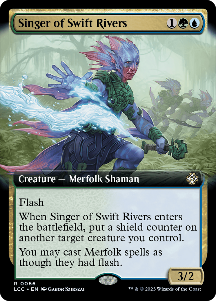 Singer of Swift Rivers (Extended Art) [The Lost Caverns of Ixalan Commander] [Foil]