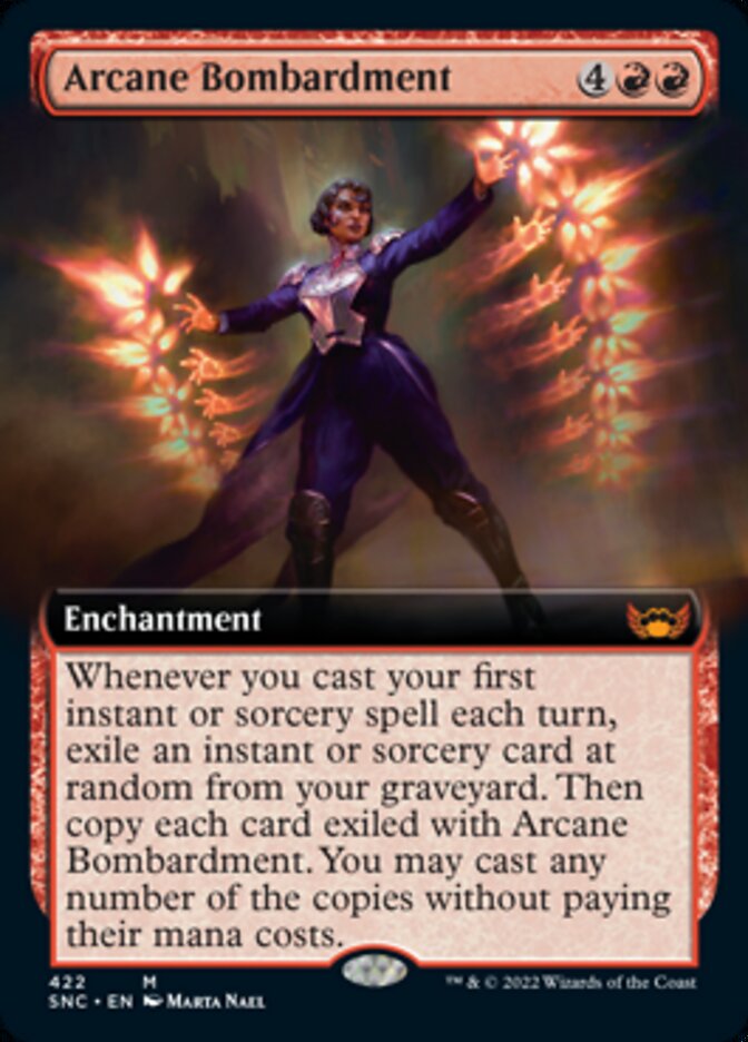 Arcane Bombardment (Extended Art) [Streets of New Capenna] [Foil]