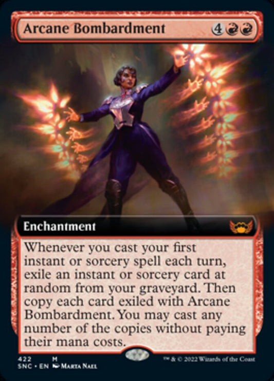 Arcane Bombardment (Extended Art) [Streets of New Capenna] [Foil]