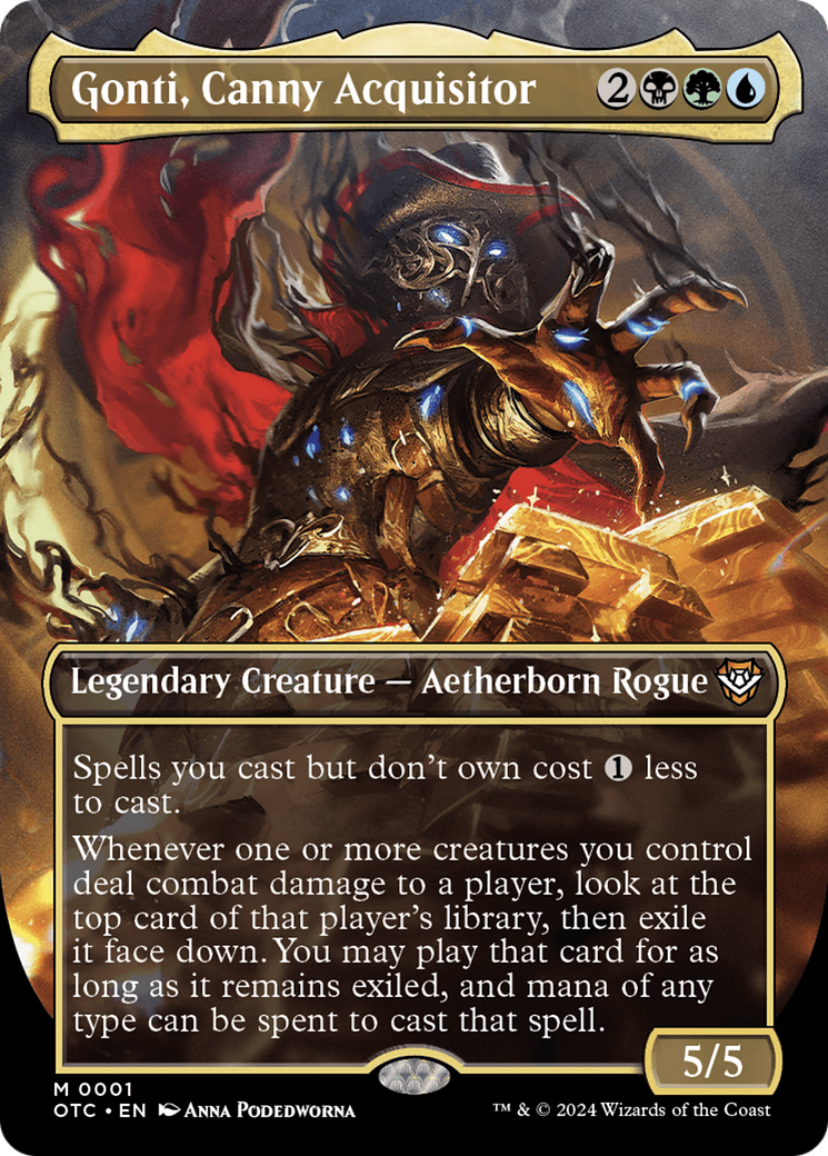 Gonti, Canny Acquisitor (Borderless) [Outlaws of Thunder Junction Commander] [Foil]