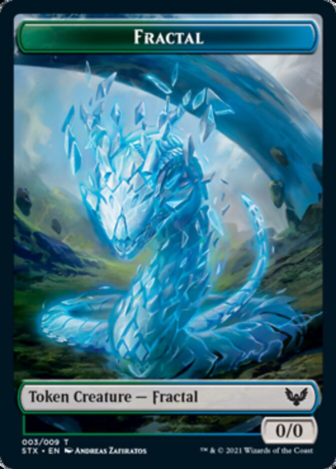 Fractal // Pest Double-Sided Token [Strixhaven: School of Mages Tokens] [Foil]