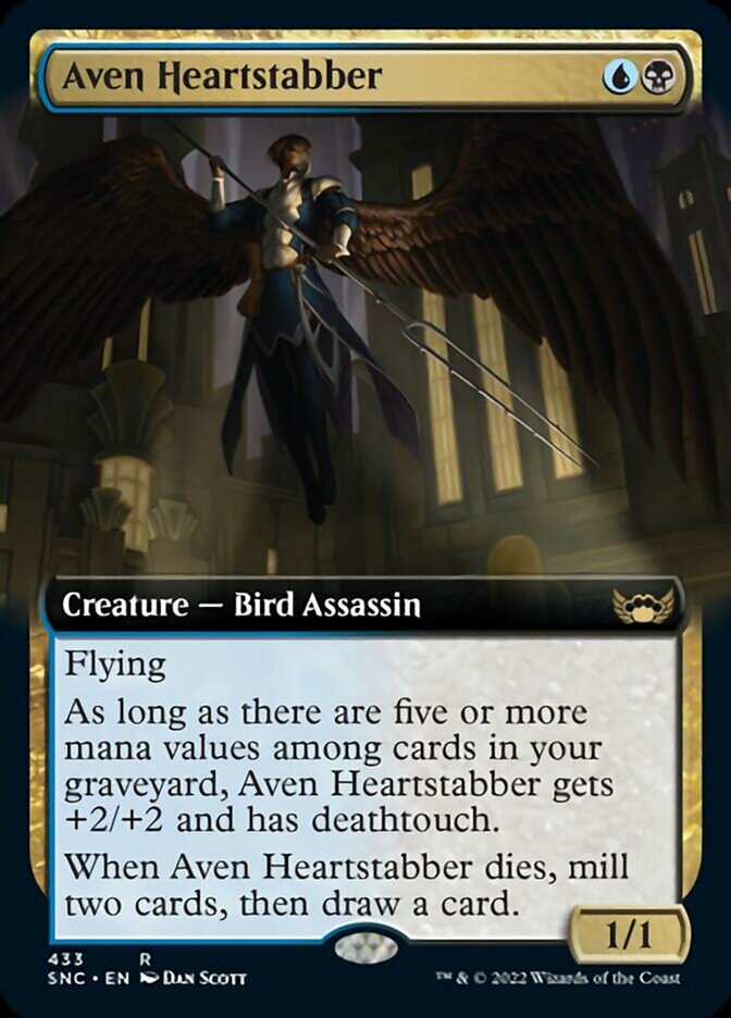 Aven Heartstabber (Extended Art) [Streets of New Capenna] [Foil]