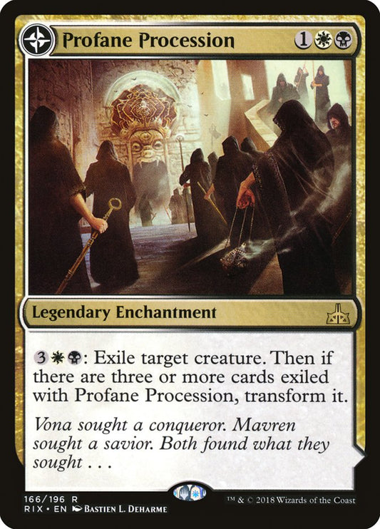 Profane Procession // Tomb of the Dusk Rose [Rivals of Ixalan] [Foil]
