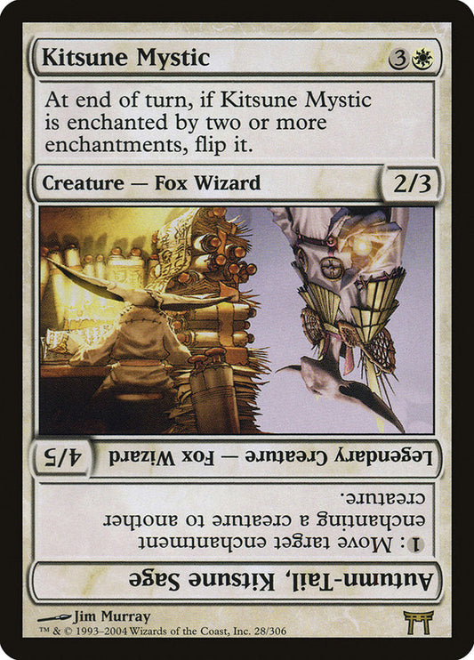 Kitsune Mystic // Autumn-Tail, Kitsune Sage [Champions of Kamigawa] [Foil]
