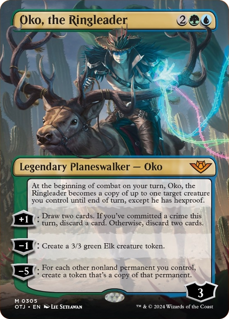 Oko, the Ringleader (Borderless) [Outlaws of Thunder Junction] [Foil]