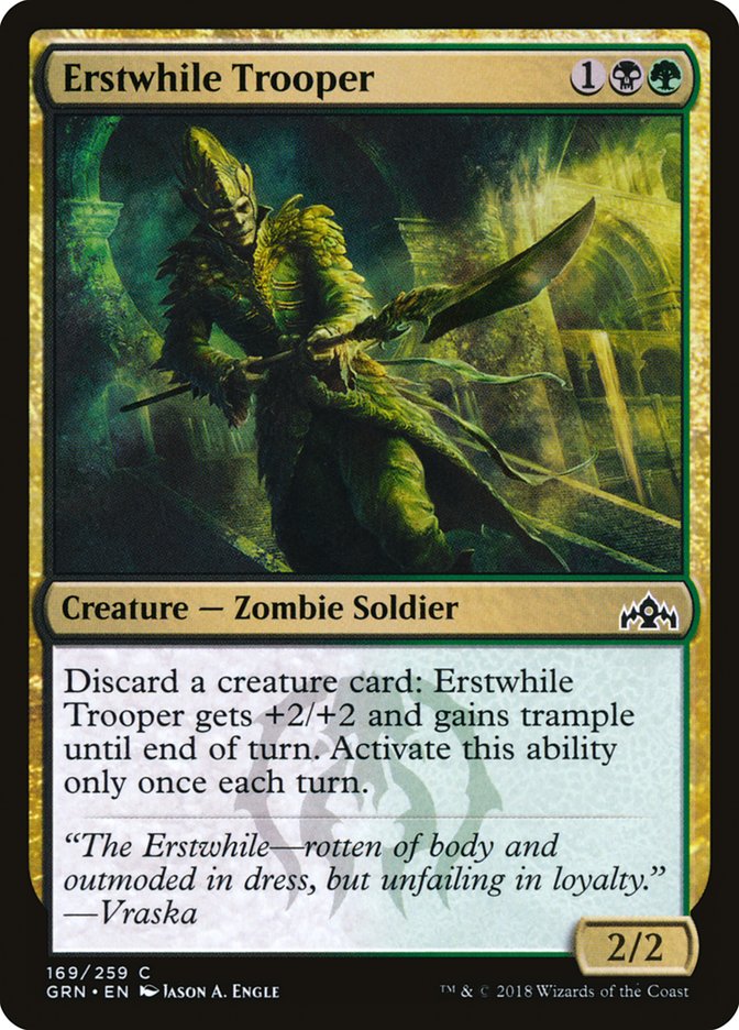 Erstwhile Trooper [Guilds of Ravnica] [Foil]