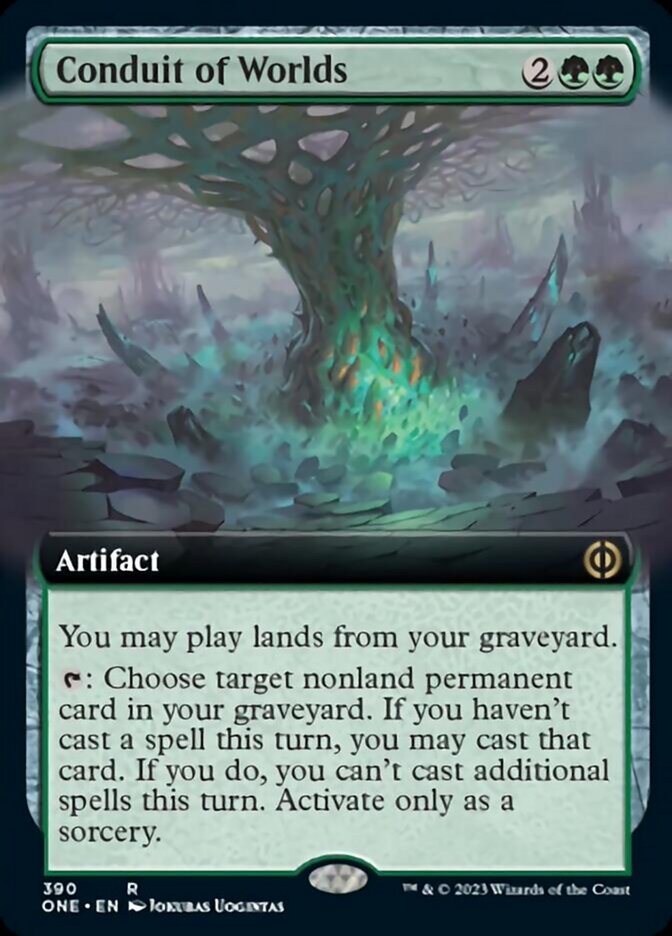 Conduit of Worlds (Extended Art) [Phyrexia: All Will Be One] [Foil]