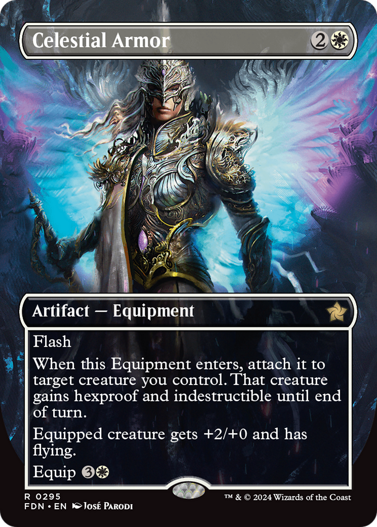 Celestial Armor (Borderless) [Foundations] [Foil]