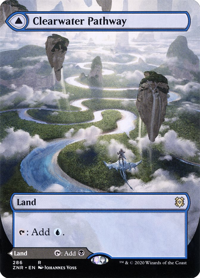 Clearwater Pathway // Murkwater Pathway (Borderless Alternate Art) [Zendikar Rising] [Foil]