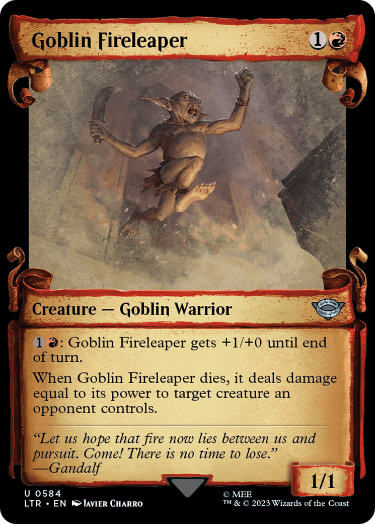 Goblin Fireleaper [The Lord of the Rings: Tales of Middle-Earth Showcase Scrolls] [Foil]