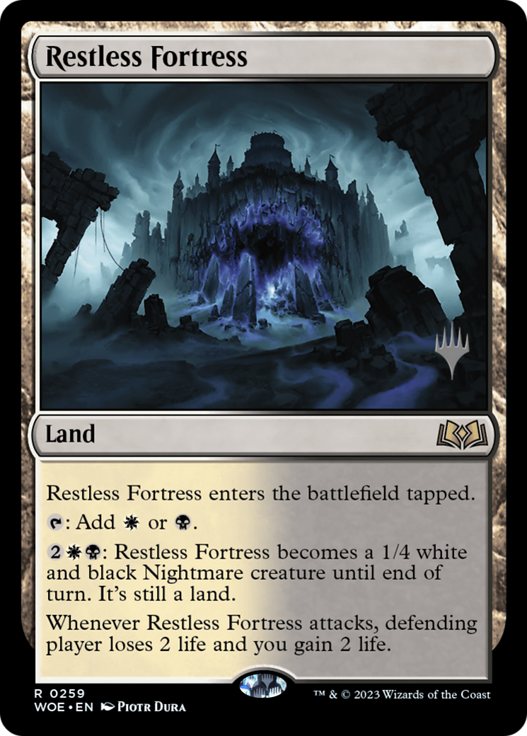 Restless Fortress (Promo Pack) [Wilds of Eldraine Promos] [Foil]