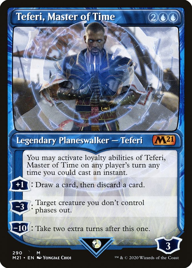 Teferi, Master of Time (Showcase) (290) [Core Set 2021] [Foil]