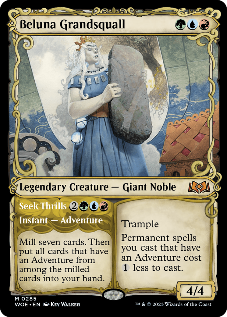Beluna Grandsquall // Seek Thrills (Showcase) [Wilds of Eldraine] [Foil]