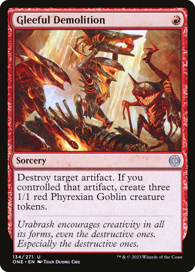 Gleeful Demolition [Phyrexia: All Will Be One] [Foil]