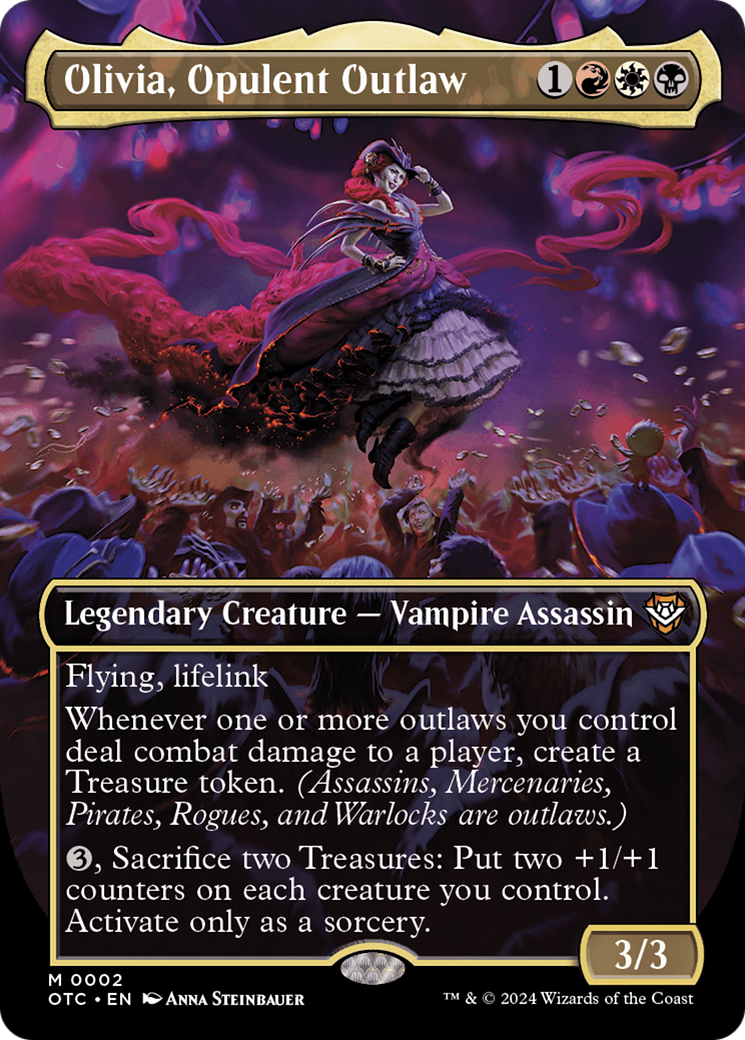 Olivia, Opulent Outlaw (Borderless) [Outlaws of Thunder Junction Commander] [Foil]