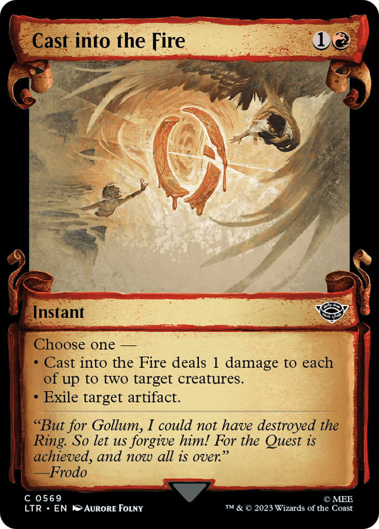 Cast into the Fire [The Lord of the Rings: Tales of Middle-Earth Showcase Scrolls] [Foil]
