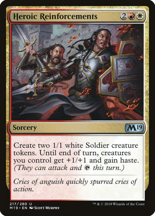 Heroic Reinforcements [Core Set 2019] [Foil]