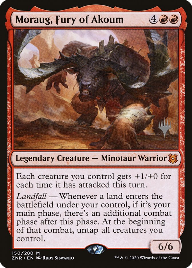Moraug, Fury of Akoum (Promo Pack) [Zendikar Rising Promos] [Foil]