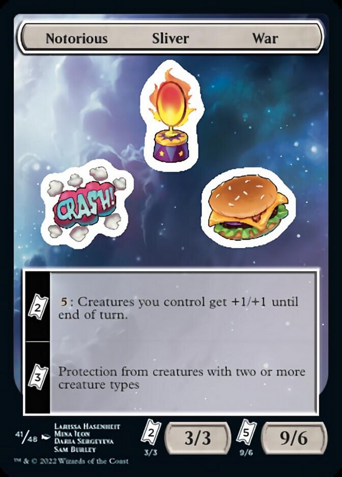 Notorious Sliver War [Unfinity Stickers] [Foil]