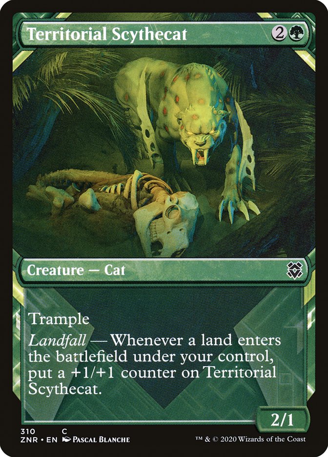 Territorial Scythecat (Showcase) [Zendikar Rising] [Foil]