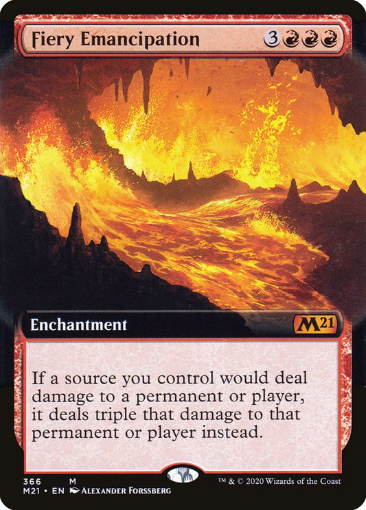 Fiery Emancipation (Extended Art) [Core Set 2021] [Foil]