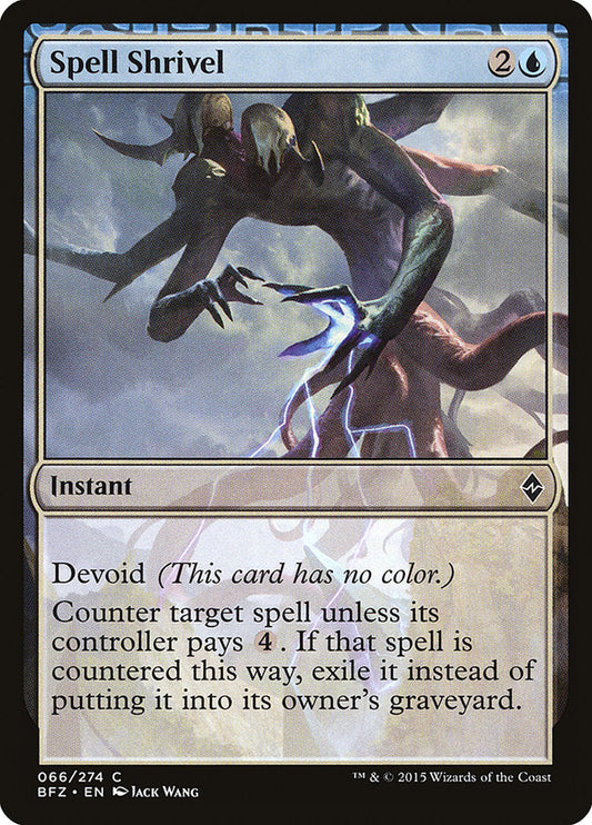 Spell Shrivel [Battle for Zendikar] [Foil]