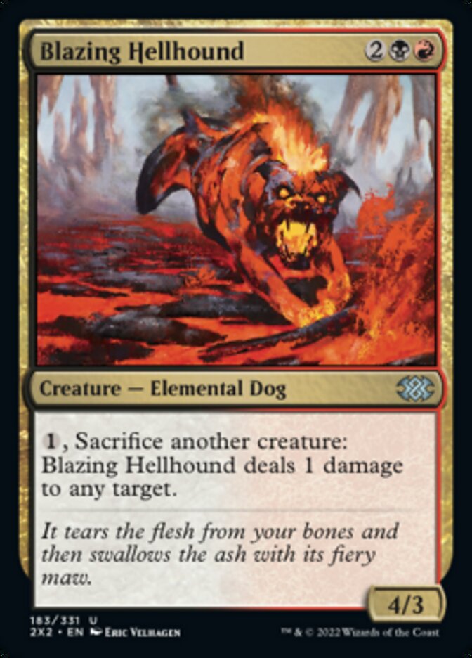 Blazing Hellhound [Double Masters 2022] [Foil]