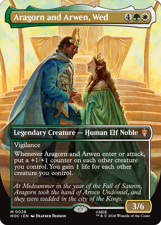 Aragorn and Arwen, Wed (Borderless) [The Hobbit]